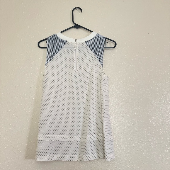 Madewell Incline Silk Black White Dot Print Tank Top - Picture 3 of 7